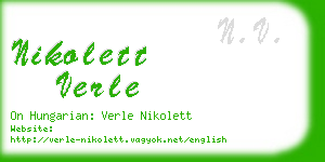 nikolett verle business card